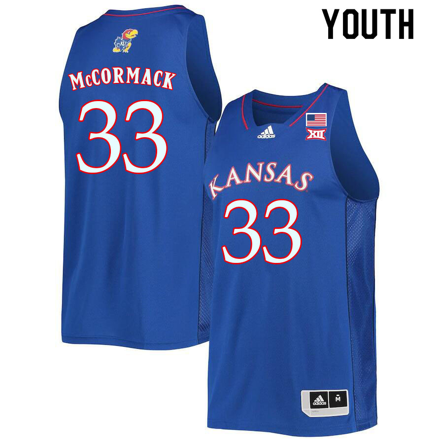 Youth #33 David McCormack Kansas Jayhawks College Basketball Jerseys Sale-Royal